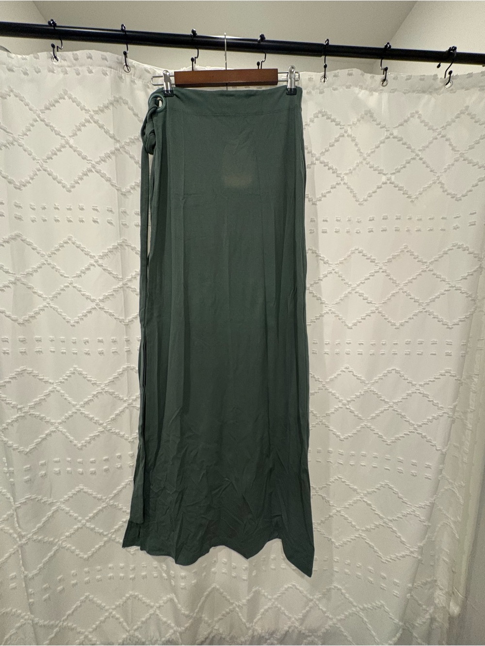 & Other Stories Forest Green Wrap Maxi Skirt